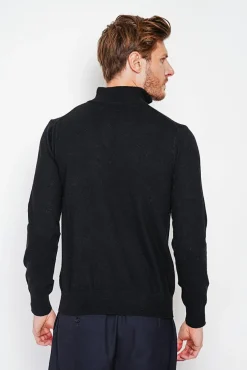 Homme C&Jo Pull col camionneur noir