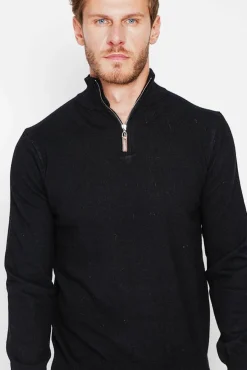 Homme C&Jo Pull col camionneur noir