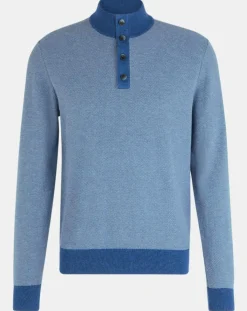 Hackett London Pull col montant Armur bleu moyen