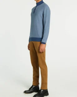 Hackett London Pull col montant Armur bleu moyen