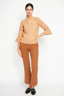 Best Assuili Pull col montant torsadé nougat