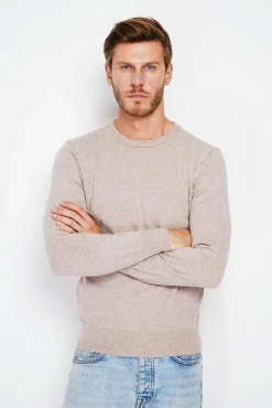 Homme C&Jo Pull col ras de cou desert