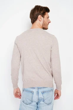 Homme C&Jo Pull col ras de cou desert