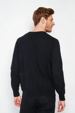 Homme C&Jo Pull col ras de cou noir