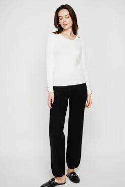 Femme C&Jo Pull col rond classique naturel