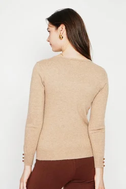 Femme C&Jo Pull col rond classique nougat