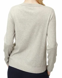 Femme Marc O'Polo Pull col rond fin écriture gris