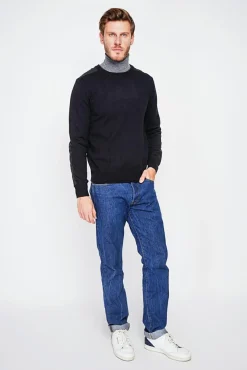 Homme C&Jo Pull col rond noir