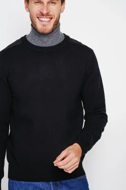 Homme C&Jo Pull col rond noir
