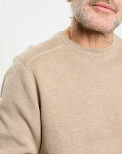 Discount Hackett London Pull col rond uni beige