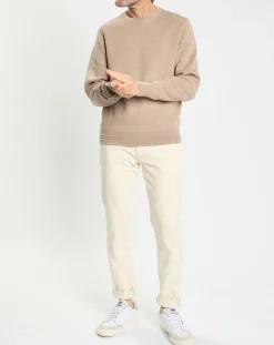 Discount Hackett London Pull col rond uni beige