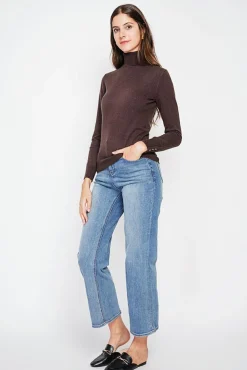 Best C&Jo Pull col roulé classique café