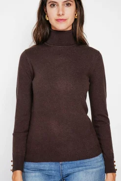 Best C&Jo Pull col roulé classique café