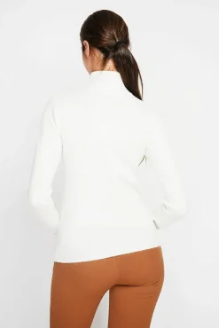 Discount Assuili Pull col roulé classique naturel