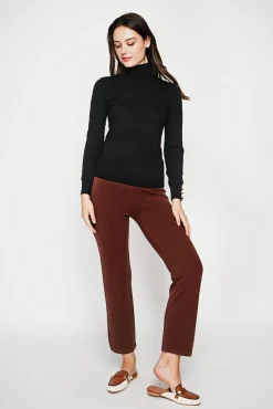 Femme C&Jo Pull col roulé classique noir