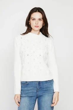 Femme C&Jo Pull col roulé croisé naturel