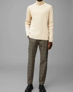 Hot Marc O'Polo Pull Col roulé côtelé Coton Organic écru