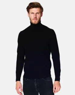 Best C&Jo Pull Col Roulé en Cachemire mélangé Pierre noir