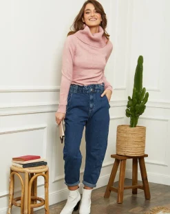 Discount Soft Cashmere Pull col roulé Lola rose