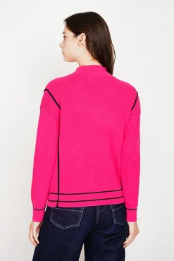 Femme C&Jo Pull col roulé montant fushia