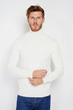 Homme C&Jo Pull col roulé naturel