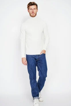 Homme C&Jo Pull col roulé naturel