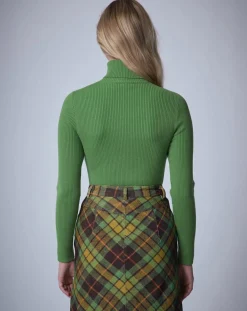 Sale Manoush Pull col roulé Petite Côte vert