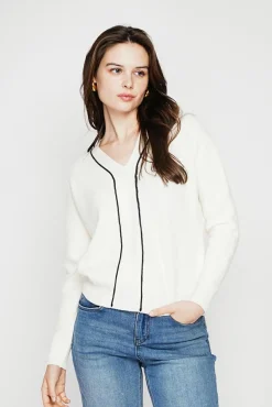 Femme C&Jo Pull col V naturel