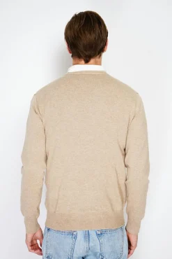 Homme C&Jo Pull col V nougat