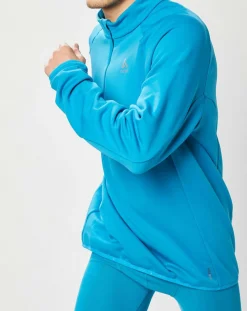 Homme Odlo Pull col zippé Carve bleu