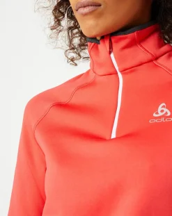 Femme Odlo Pull col zippé Ceramicwarm rouge