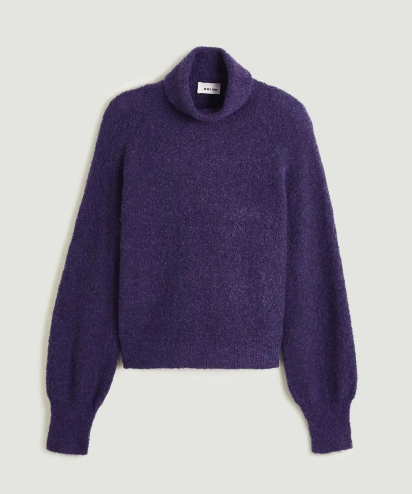 Online Rodier Pull Cordélia col roulé violet foncé
