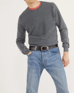 Homme North Sails Pull Délavé bleu gris