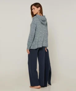 Best Rodier Pull Domitille à capuche chiné bleu