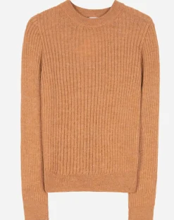 Hot An'ge Pull Emma en Maille mélangée camel