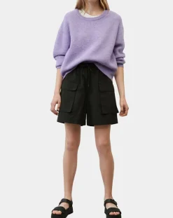 Online Marc O'Polo Pull en Alpaga & Laine mélangés gaufré violet clair