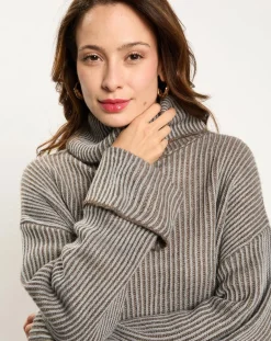 Femme Lauren Vidal Pull en Alpaga & Laine mélangés Naos ciel