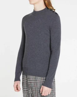 Homme Galeries Lafayette Pull en Cachemire & Laine Mesailor col rond gris foncé