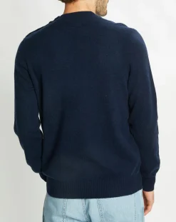 Homme Galeries Lafayette Pull en Cachemire & Laine Mesailor col rond bleu marine
