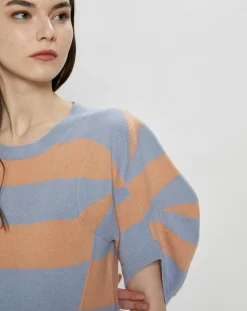 Femme Stella McCartney Pull en Cachemire & Laine Jumper rayé bleu/orange