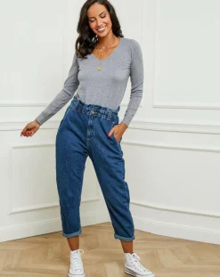 Femme Soft Cashmere Pull en Cachemire mélangé Audrey gris