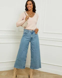 Femme Soft Cashmere Pull en Cachemire mélangé Audrey rose