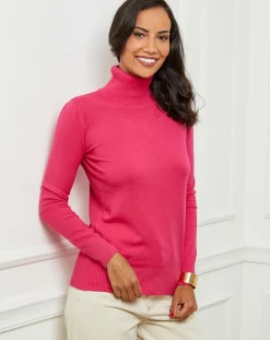 Femme Soft Cashmere Pull en Cachemire mélangé Alexia fushia