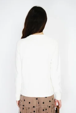 Femme C&Jo Pull en Cachemire mélangé boutons fantaisie naturel