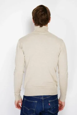 Online C&Jo Pull en Cachemire mélangé col roulé camel