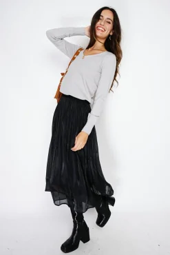 Femme Assuili Pull en Cachemire mélangé col V givre