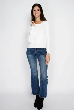 Outlet Assuili Pull en Cachemire mélangé col rond naturel