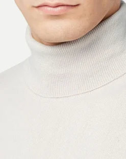 Online Replay Pull en Cachemire mélangé Col Roulé beige