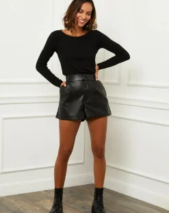 Femme Soft Cashmere Pull en Cachemire mélangé Célia noir