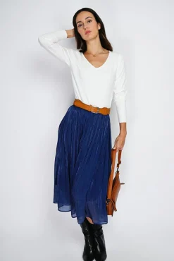 Femme Assuili Pull en Cachemire mélangé col V naturel